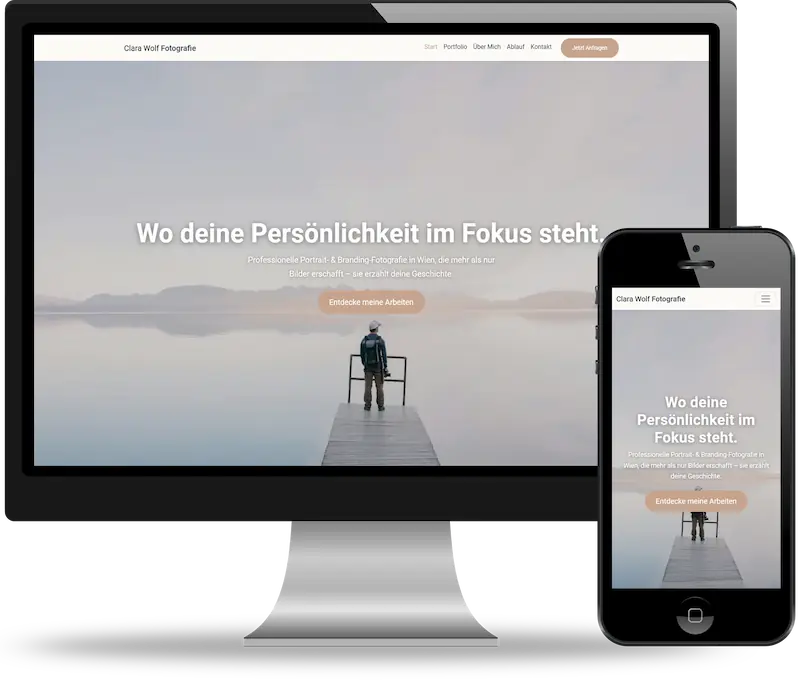 SEO-optimiertes Webdesign für die Kreativbranche (Fotografen, Designer, Agenturen) als Website-Demo erstellt von webdesign4you.at
