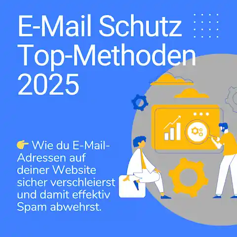 Grafik über E-Mail Verschleierung Top-Methoden 2025 für Spam-Schutz auf Websites bereitgestellt von webdesign4you