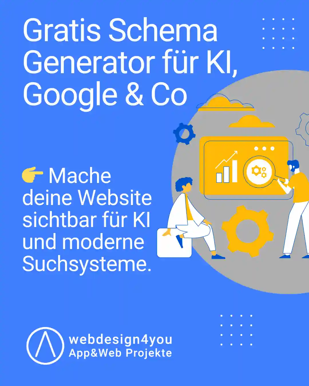 Grafik über den kostenlosen JSON-LD Schema Generator für SEO und KI-Bots
